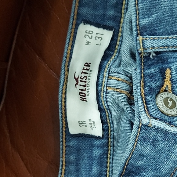 Y2K Hollister size 3 or 26 rhinestone silver embellished skinny jeans - Picture 5 of 10